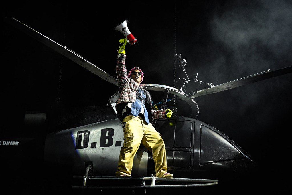 A$AP Rocky performs onstage at Tyler The Creator’s Camp Flog Gnaw Carnival held at Dodger Stadi...
