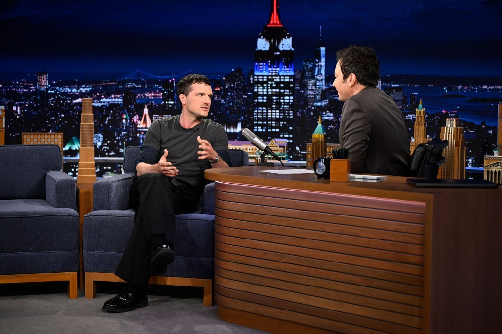 Josh Hutcherson during an interview with host of the Tonight Show, Jimmy Fallon on Nov. 18, 2025 ...