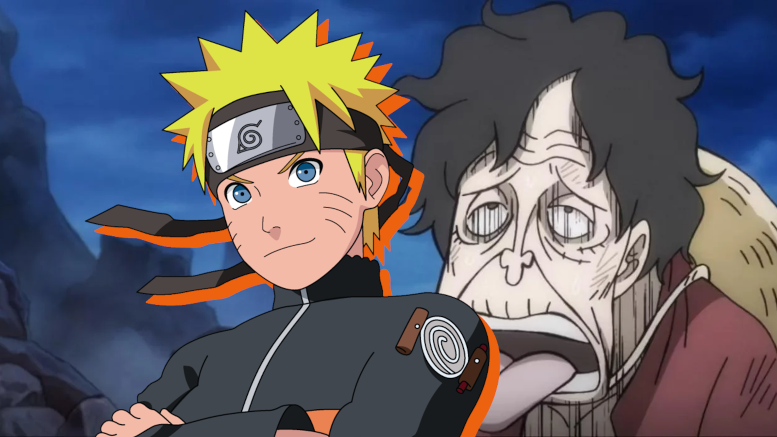 Naruto and Luffy from One Piece