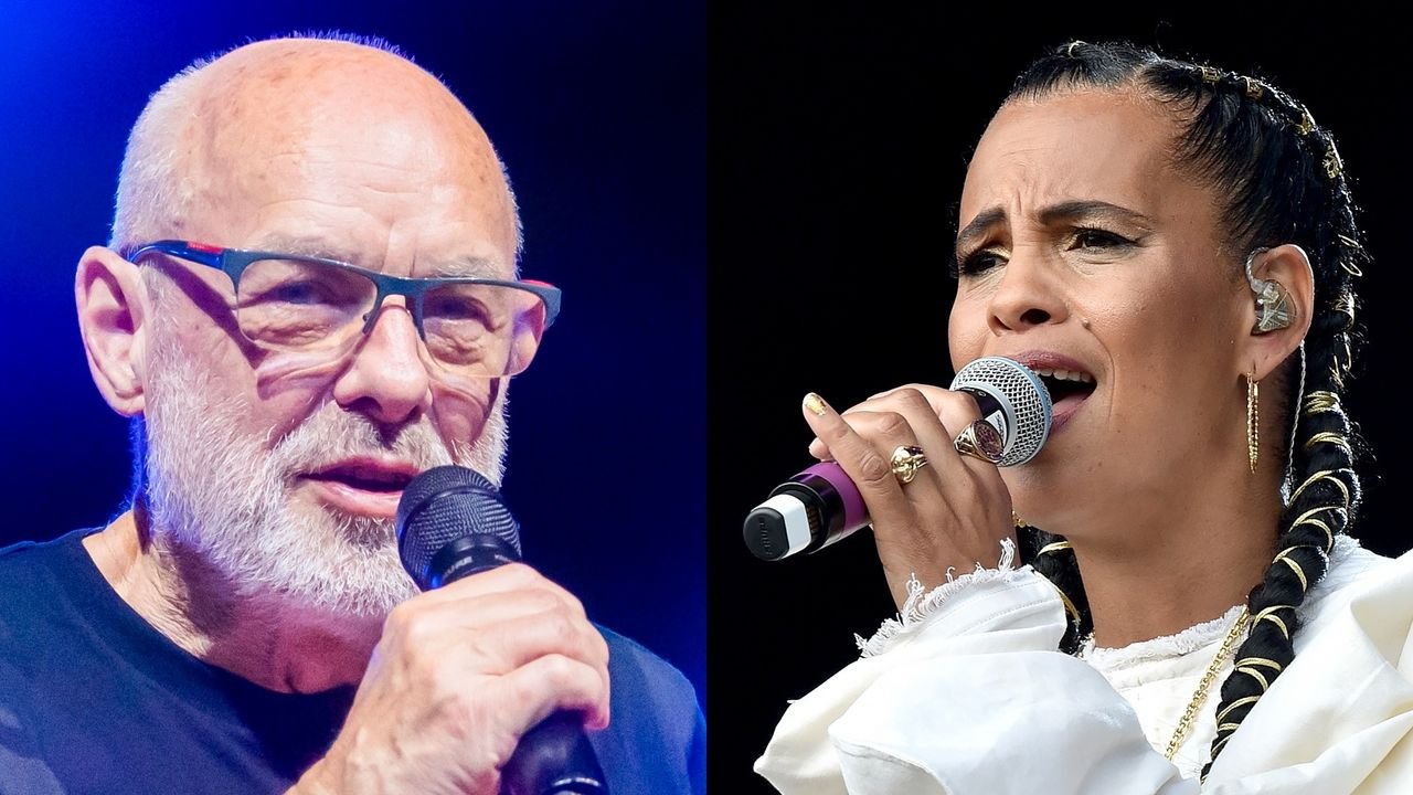 Brian Eno and Neneh Chery (Getty Images)