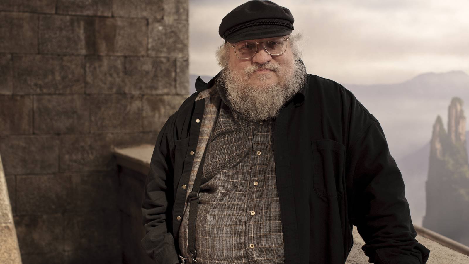 George R.R. Martin in a promo shot for Game of Thrones season 1