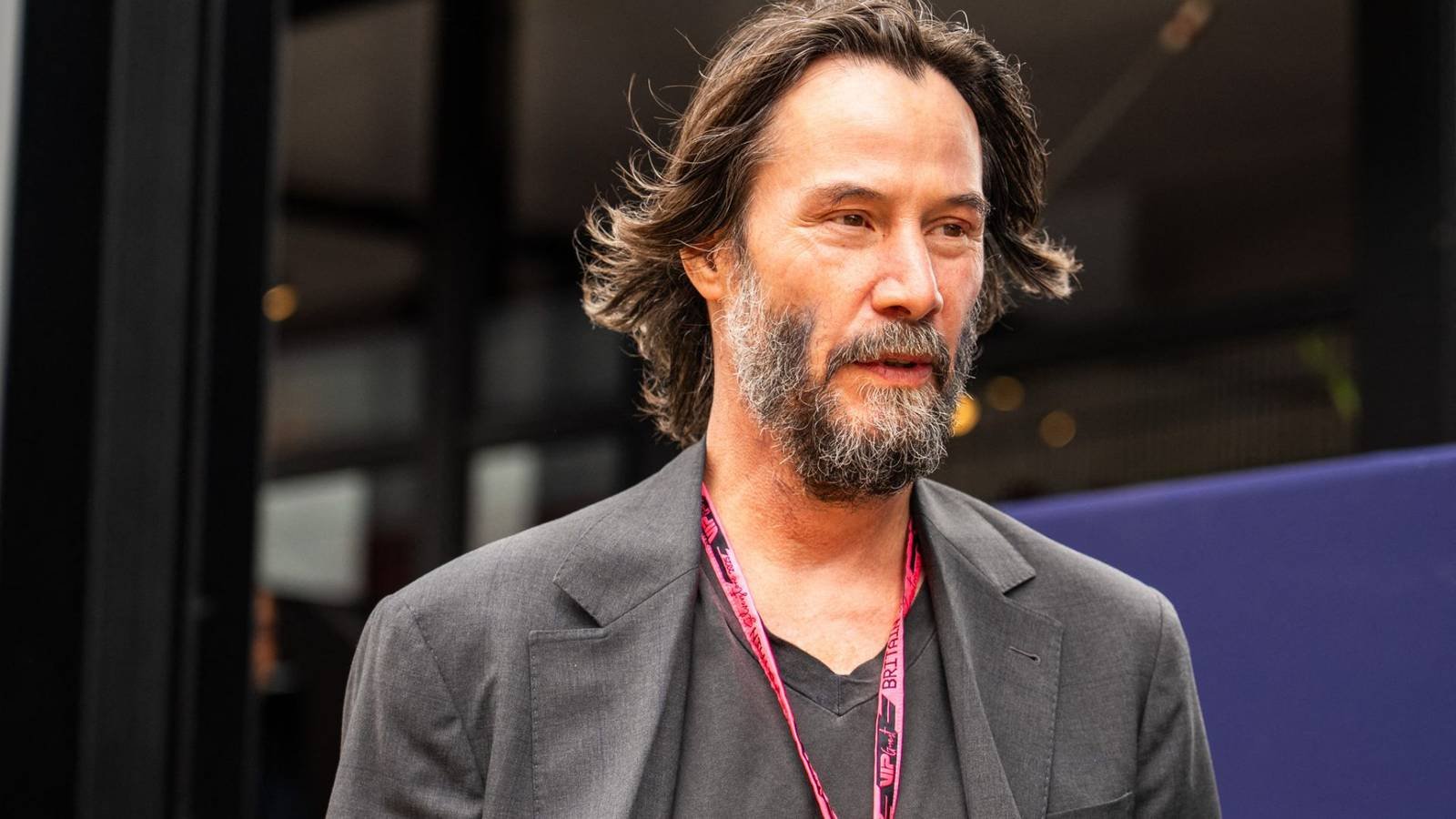 Keanu Reeves during the Formula 1 Qatar Airways British Grand Prix