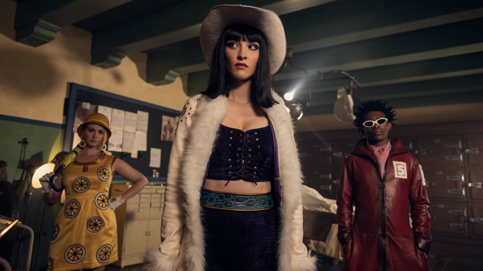 Lera Abova's Nico Robin looking suspiciously with Camrus Johnson's Mr. 5 and Jazzara Jaslyn's Mis...