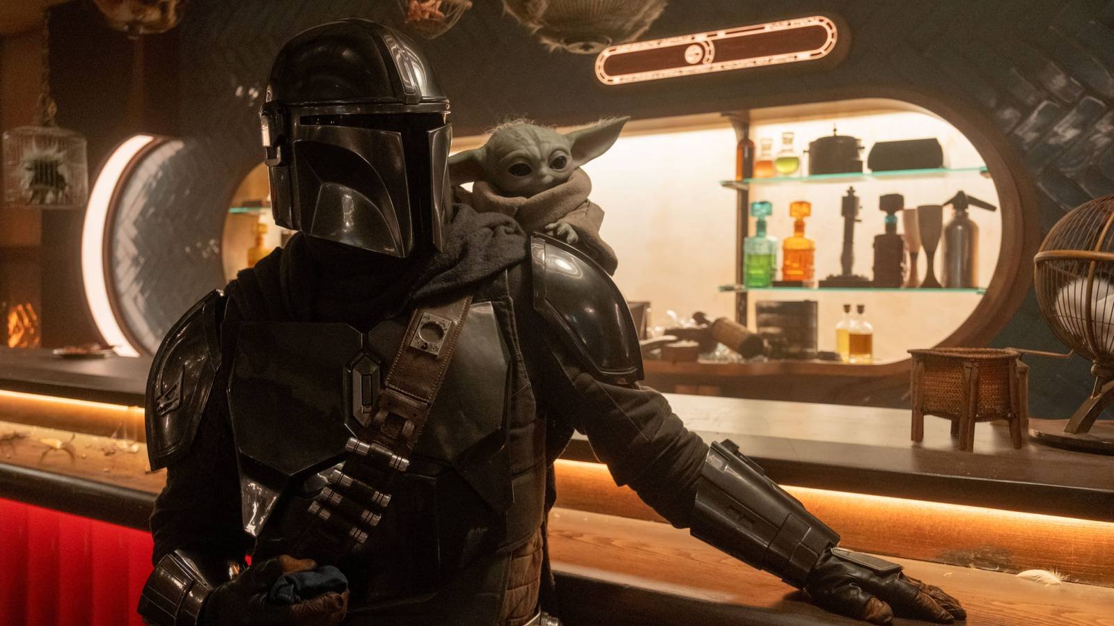 Din Djarin and Grogu in The Mandalorian and Grogu movie