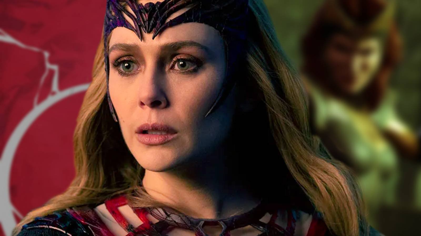 elizabeth olson as scarlet witch and her midnight sons green design