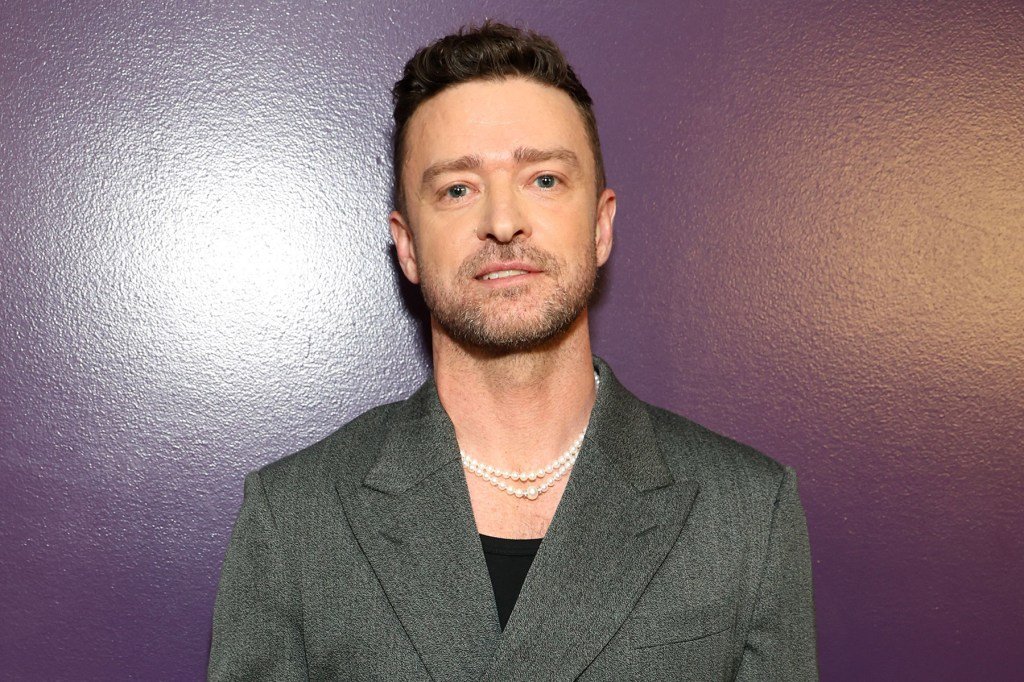 Justin Timberlake attends the 2024 iHeartRadio Music Awards at Dolby Theatre in Los Angeles, Cali...