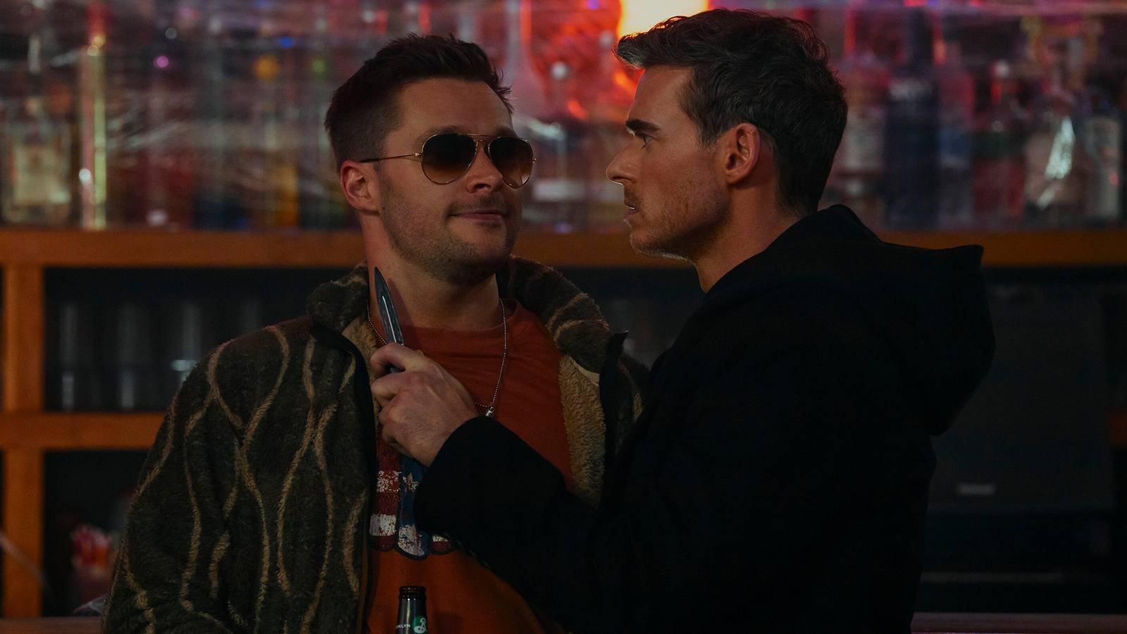 Jack Reynor (James Hutch), Richard Madden (Mason Kane) in Citadel season 2