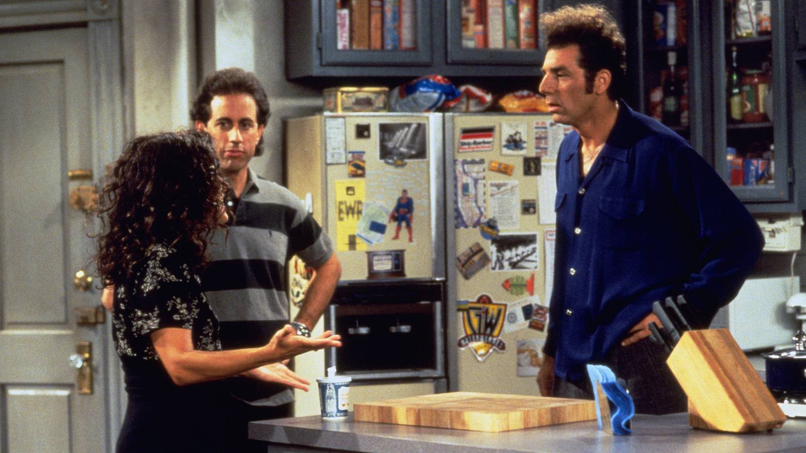 Jerry, Elaine, and Kramer in Seinfeld