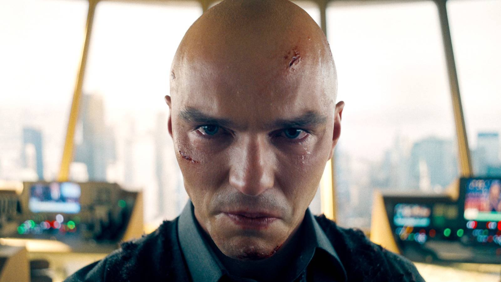 Nicholas Hoult as Lex Luthor crying in Superman
