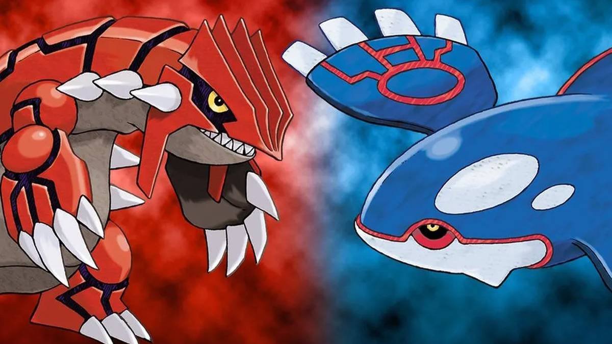 A split image of Pokemon Ruby and Sapphire.