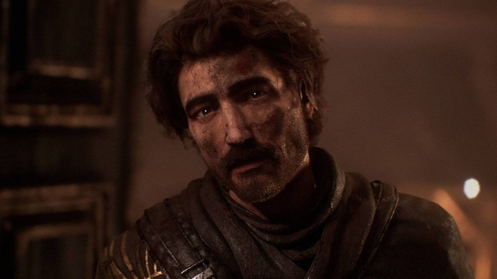 Gustave covered in dirt looking solemn in Clair Obscur Expedition 33.