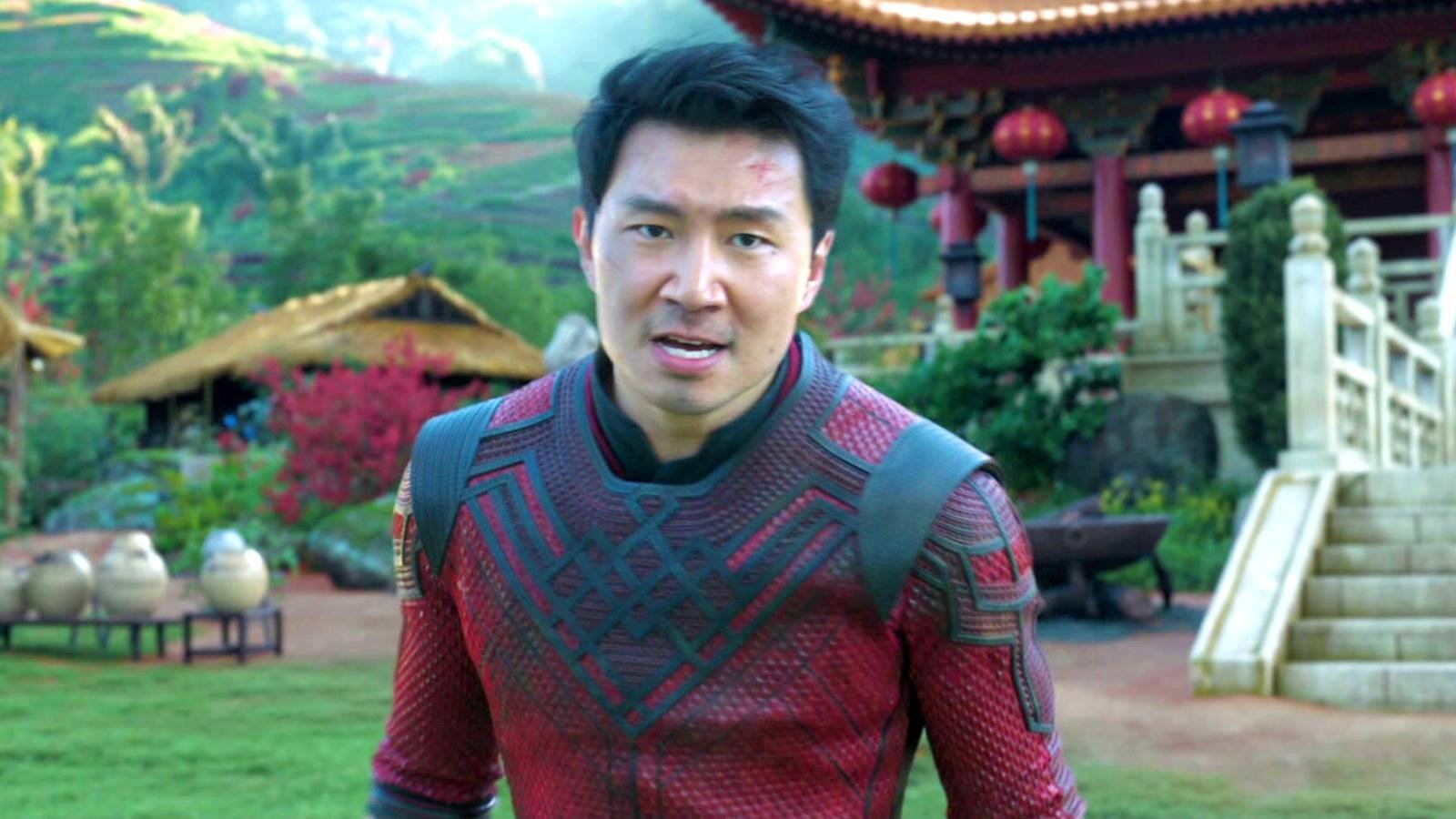 Simu Liu is facing someone in Shang-Chi and the Legend of the Ten Rings