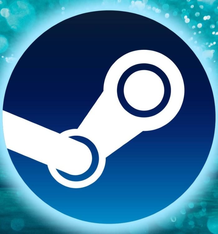 The Steam logo is superimposed over an underwater background with bubbles.